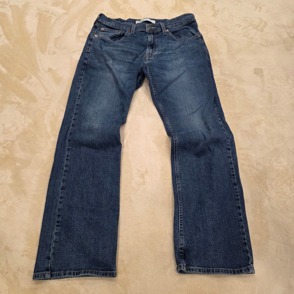 Signature Levi Strauss S61 Relaxed Fit Men's Blue Jeans W32 L29 Medium Dark Wash